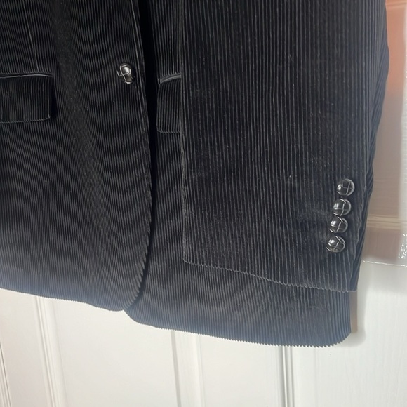 RALPH LAUREN BLACK CORDUROY MEN SUIT JACKET/Blazer. Size 46R - Picture 7 of 8